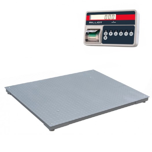 Bascule au sol 600 kg/500 g - 1200x1200 mm avec imprimante Bascule au sol 600 kg/500 g - 1200x1200 mm avec imprimante