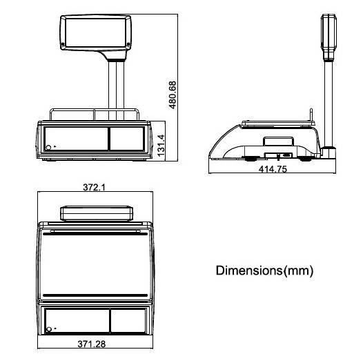 Balance poids prix Milliot à 3 vendeurs avec ticket 15/30 kg-5/10g