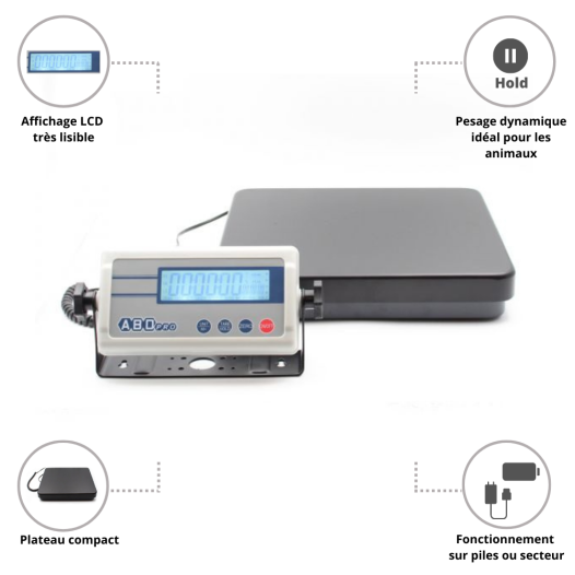 Pese-colis A-VW ABD PRO 60 kg /10g