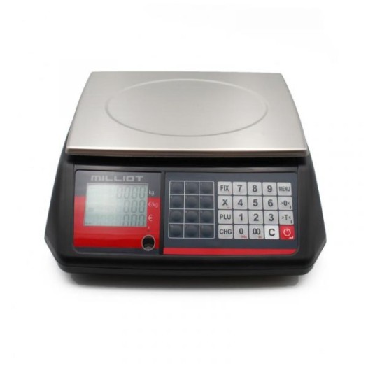 Balance poids-prix bi-échelon portée 6/15 kg, précision 2/5 g