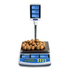 Balance poids prix avec colonne bi-échelon 15-30 kg/5-10 g- 300x230 mm