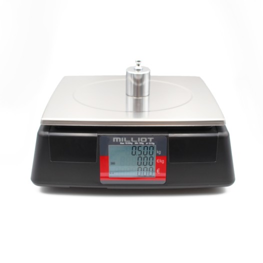 Balance poids-prix bi-échelon Milliot max 15/30kg, précision 5/10g