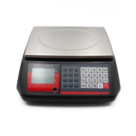 Balance poids-prix bi-échelon Milliot max 15/30kg, précision 5/10g