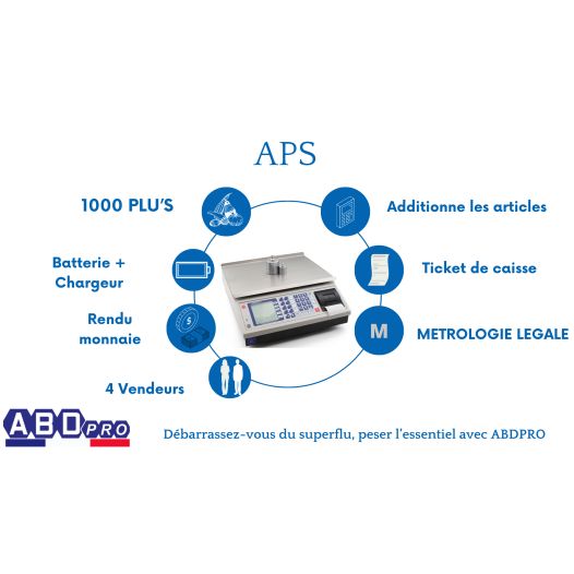 Balance poids prix à ticket bi-échelon, max 3/6kg, précision 1/2g