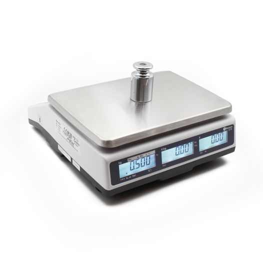 Balance Poids Prix bi-échelon, portée 15/30 kg, précision 5/10 g - 204x263 mm