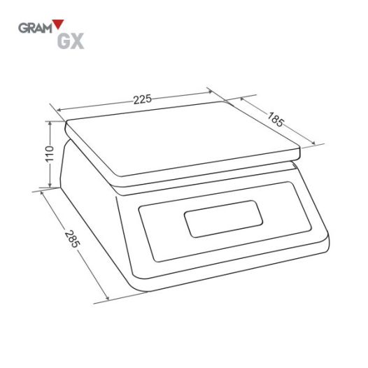 Balance inox GX Gram portée 6 kg, précision 0.5 g