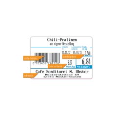 Etiquettes CAS pour balance CL5200N, Format 10, dimensions 58x40 mm
