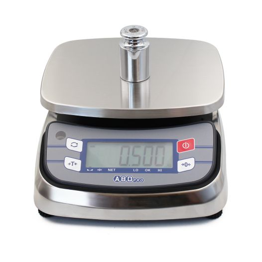 Balance inox ABDPRO, portée 15 kg, précision 1g, plateau 190x230 mm