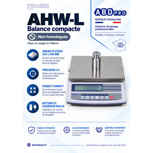 Balance compacte ABDPRO robuste portée 30kg / précision 1g